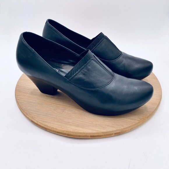 Dansko Shoes Womens 10 41 Black Leather Loafers Whimsygoth Fairy - Picture 6 of 11